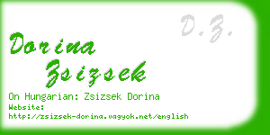 dorina zsizsek business card